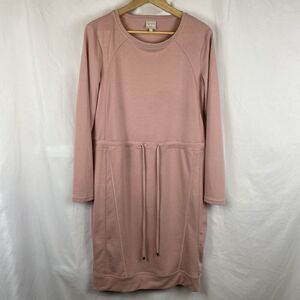 Truworths Pink Mauve Long Sleeve Cinch Waist Shirt dress Size M US 6-8